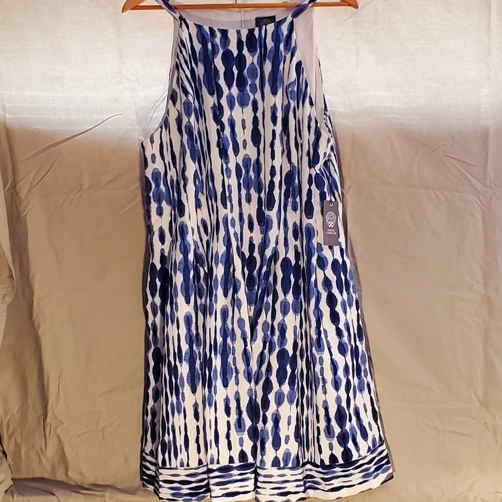 Vince Camuto Halter Fit-and-Flare Dress